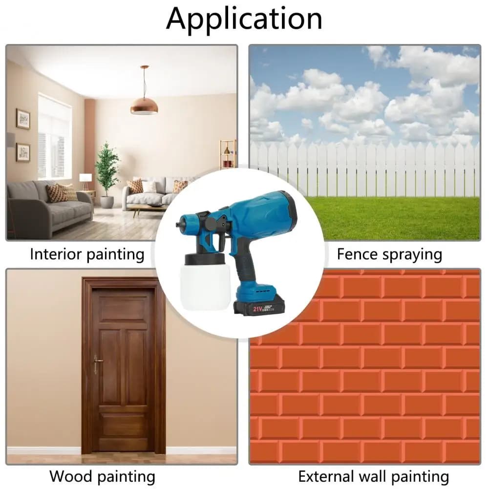 Mini Paint Sprayer Long-Spray Distance 3 Spray Patterns, Rechargeable Multipurpose Electric Handheld Paint Sprayer Machine Set